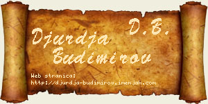 Đurđa Budimirov vizit kartica